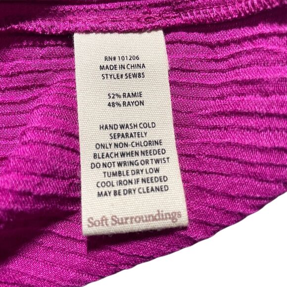 NWT Soft Surroundings Oceo Gauze Tunic Top Size 3X Fiery Fuchsia Pink - Picture 12 of 16